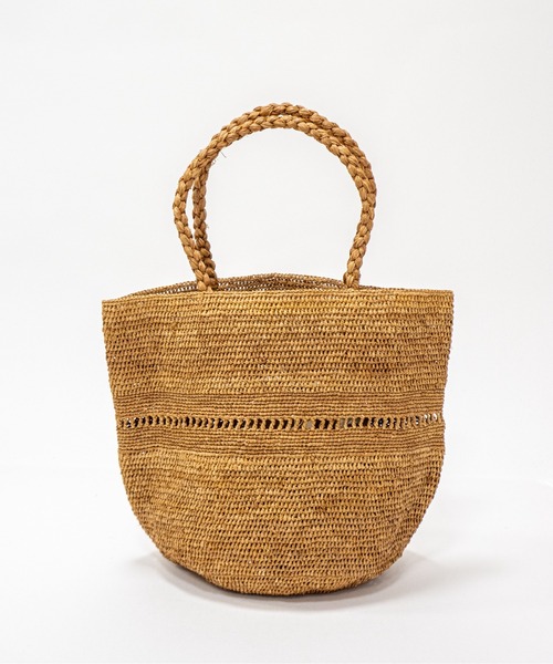 MADE IN MADA(メイドインマダ)の「【MADE IN MADA /メイドインマダ】大きめ かごバッグ ラフィア トートバッグ ハンドバッグ(かごバッグ・レディース・ベージュ系その他/ライトグレー/ナチュラル・FREE)」の20枚目の写真