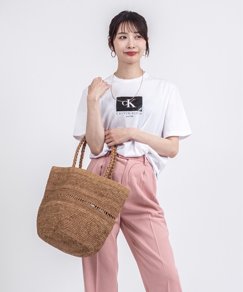 MADE IN MADA(メイドインマダ)の「【MADE IN MADA /メイドインマダ】大きめ かごバッグ ラフィア トートバッグ ハンドバッグ(かごバッグ・レディース・ベージュ系その他/ライトグレー/ナチュラル・FREE)」の21枚目の写真