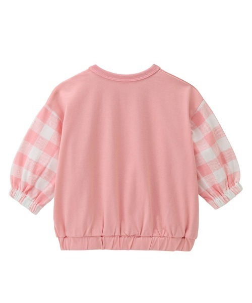 Belle Maison(ベルメゾン)の「チェック袖プリント長袖Tシャツ「サンリオキャラクターズ」(Tシャツ/カットソー・キッズ・ピンク系その他4/ミント・80/90/100/110/120)」の8枚目の写真