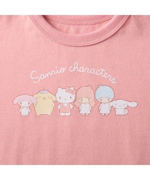 Belle Maison(ベルメゾン)の「チェック袖プリント長袖Tシャツ「サンリオキャラクターズ」(Tシャツ/カットソー・キッズ・ピンク系その他4/ミント・80/90/100/110/120)」の6枚目の写真