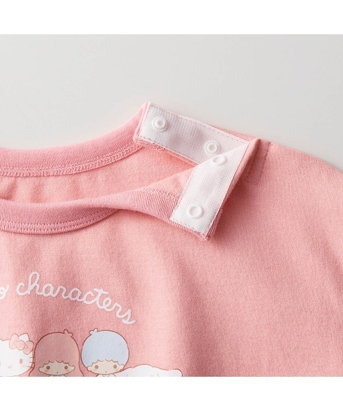 Belle Maison(ベルメゾン)の「チェック袖プリント長袖Tシャツ「サンリオキャラクターズ」(Tシャツ/カットソー・キッズ・ピンク系その他4/ミント・80/90/100/110/120)」の9枚目の写真