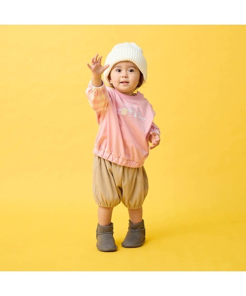 Belle Maison(ベルメゾン)の「チェック袖プリント長袖Tシャツ「サンリオキャラクターズ」(Tシャツ/カットソー・キッズ・ピンク系その他4/ミント・80/90/100/110/120)」の4枚目の写真