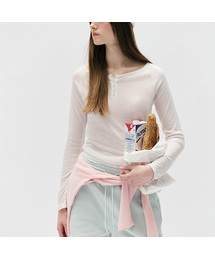 ROLAROLA | NUBASIC BACK SHIRRING T-SHIRTS WHITE(Tシャツ/カットソー)