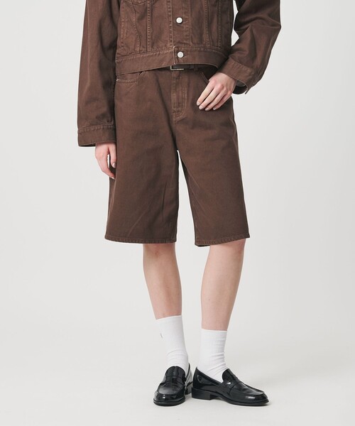ER(イーアール)の「<ER>DOCTOR HONZAWA DENIM デニムハーフパンツ(デニムパンツ・レディース・ダークブラウン/ロイヤルブルー・M/S)」の3枚目の写真