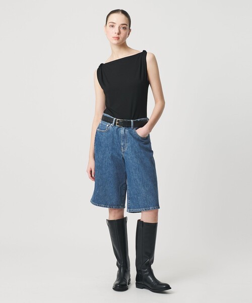 ER(イーアール)の「<ER>DOCTOR HONZAWA DENIM デニムハーフパンツ(デニムパンツ・レディース・ダークブラウン/ロイヤルブルー・M/S)」の7枚目の写真