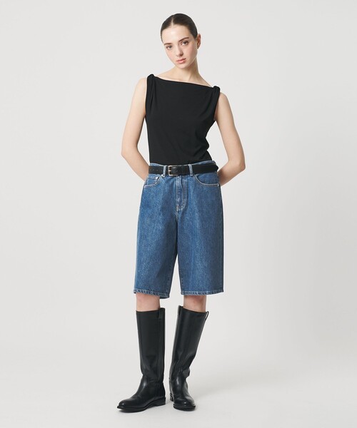 ER(イーアール)の「<ER>DOCTOR HONZAWA DENIM デニムハーフパンツ(デニムパンツ・レディース・ダークブラウン/ロイヤルブルー・M/S)」の8枚目の写真
