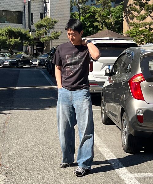 FREEMARIO（フリーマリオ）の「FRMR ペインテッドTシャツ [チャコール]（Tシャツ/カットソー・レディース・チャコール・SMALL/MEDIUM）」の6枚目の写真