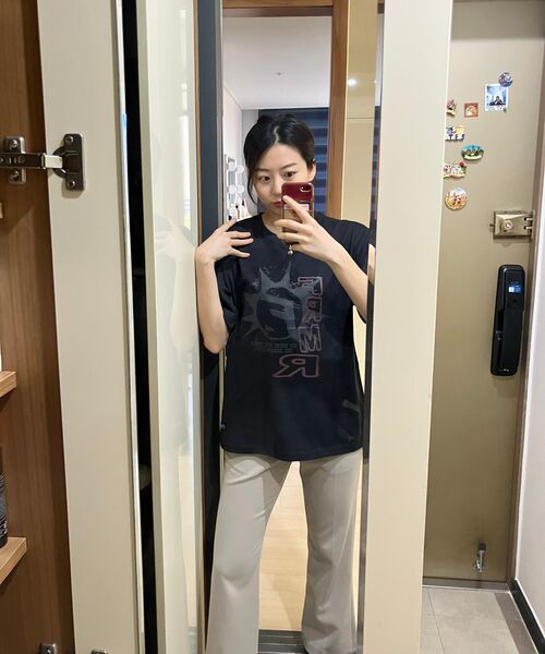 FREEMARIO（フリーマリオ）の「FRMR ペインテッドTシャツ [チャコール]（Tシャツ/カットソー・レディース・チャコール・SMALL/MEDIUM）」の7枚目の写真