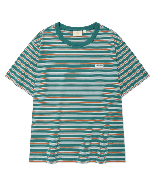 COVERNAT WOMAN(カバーナットウーマン)の「ウーマンストライプTシャツグリーン(Tシャツ/カットソー・レディース・その他・WS/WM/LARGE)」の2枚目の写真