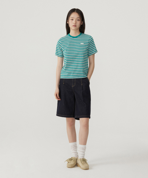COVERNAT WOMAN(カバーナットウーマン)の「ウーマンストライプTシャツグリーン(Tシャツ/カットソー・レディース・その他・WS/WM/LARGE)」の4枚目の写真