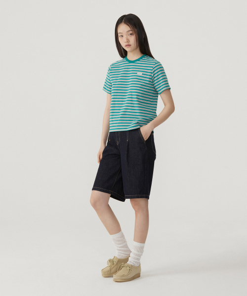 COVERNAT WOMAN(カバーナットウーマン)の「ウーマンストライプTシャツグリーン(Tシャツ/カットソー・レディース・その他・WS/WM/LARGE)」の5枚目の写真