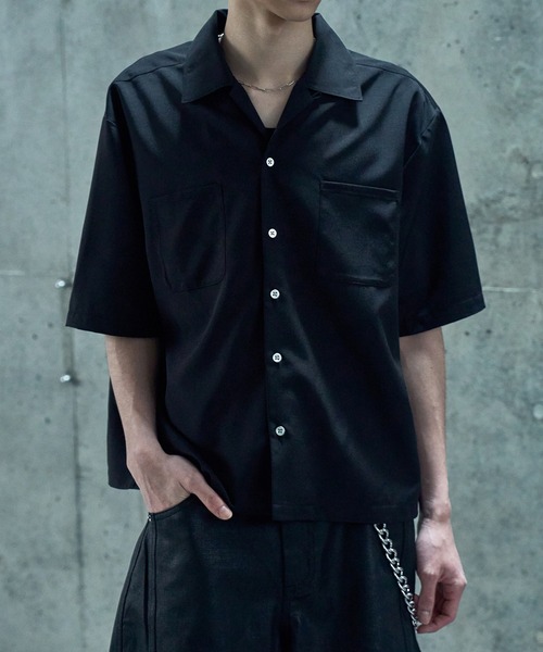 LANDNESS(ランドネス)の「【LANDNESS/ランドネス】DOUBLE POCKET OPEN COLLAR SHIRT/ダブルポケットオープンカラーシャツ(シャツ/ブラウス・メンズ・ホワイト/ブラック/サックスブルー・S/M/L)」の2枚目の写真