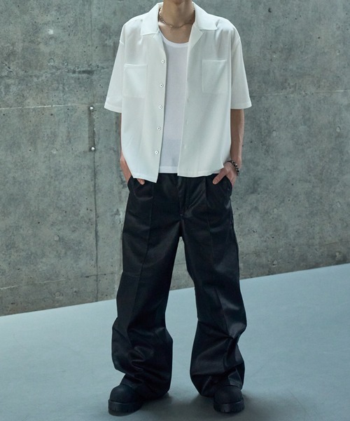 LANDNESS(ランドネス)の「【LANDNESS/ランドネス】DOUBLE POCKET OPEN COLLAR SHIRT/ダブルポケットオープンカラーシャツ(シャツ/ブラウス・メンズ・ホワイト/ブラック/サックスブルー・S/M/L)」の5枚目の写真