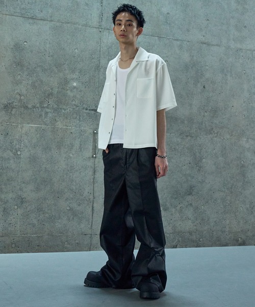 LANDNESS(ランドネス)の「【LANDNESS/ランドネス】DOUBLE POCKET OPEN COLLAR SHIRT/ダブルポケットオープンカラーシャツ(シャツ/ブラウス・メンズ・ホワイト/ブラック/サックスブルー・S/M/L)」の6枚目の写真