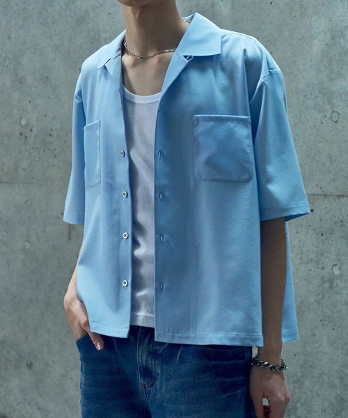 LANDNESS(ランドネス)の「【LANDNESS/ランドネス】DOUBLE POCKET OPEN COLLAR SHIRT/ダブルポケットオープンカラーシャツ(シャツ/ブラウス・メンズ・ホワイト/ブラック/サックスブルー・S/M/L)」の18枚目の写真