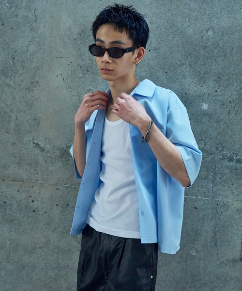 LANDNESS(ランドネス)の「【LANDNESS/ランドネス】DOUBLE POCKET OPEN COLLAR SHIRT/ダブルポケットオープンカラーシャツ(シャツ/ブラウス・メンズ・ホワイト/ブラック/サックスブルー・S/M/L)」の21枚目の写真