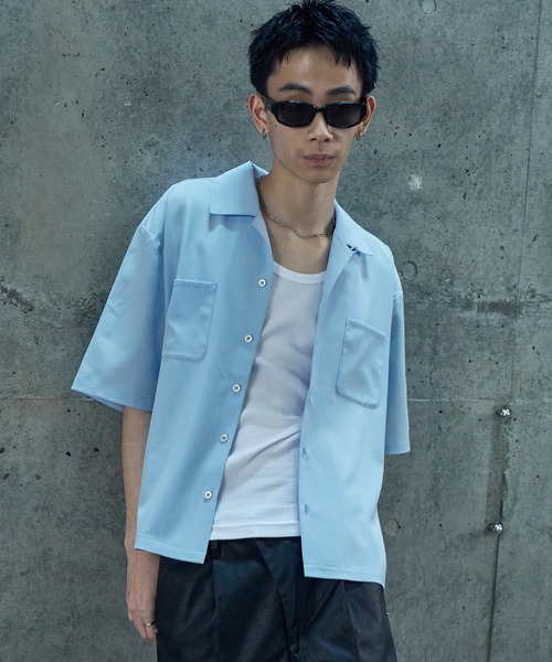 LANDNESS(ランドネス)の「【LANDNESS/ランドネス】DOUBLE POCKET OPEN COLLAR SHIRT/ダブルポケットオープンカラーシャツ(シャツ/ブラウス・メンズ・ホワイト/ブラック/サックスブルー・S/M/L)」の22枚目の写真