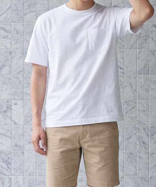 TETE(テット)の「【TETE SELECTION】スムース冷感クルーTシャツ/:【接触冷感】半袖Tシャツ クルーネック ひんやり 夏 涼しい きれいめ カジュアル(Tシャツ/カットソー・メンズ・ブラック/ホワイト/ブラウン/ネイビー・X-LARGE/LARGE/MEDIUM)」の5枚目の写真