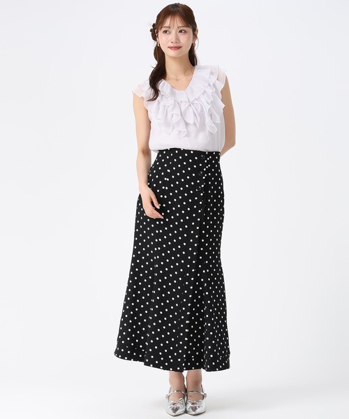 MISCH MASCH(ミッシュマッシュ)の「2026春夏新作 パウダーシフォンラッフルバックリボンブラウス(シャツ/ブラウス・レディース・ブラウン/ピンク/グレー・フリ-)」の11枚目の写真