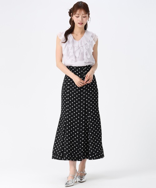 MISCH MASCH(ミッシュマッシュ)の「2026春夏新作 パウダーシフォンラッフルバックリボンブラウス(シャツ/ブラウス・レディース・ブラウン/ピンク/グレー・フリ-)」の10枚目の写真