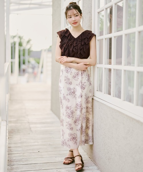 MISCH MASCH(ミッシュマッシュ)の「2026春夏新作 パウダーシフォンラッフルバックリボンブラウス(シャツ/ブラウス・レディース・ブラウン/ピンク/グレー・フリ-)」の22枚目の写真