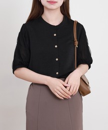 Anna Nicola シャーリングスリーブブラウス