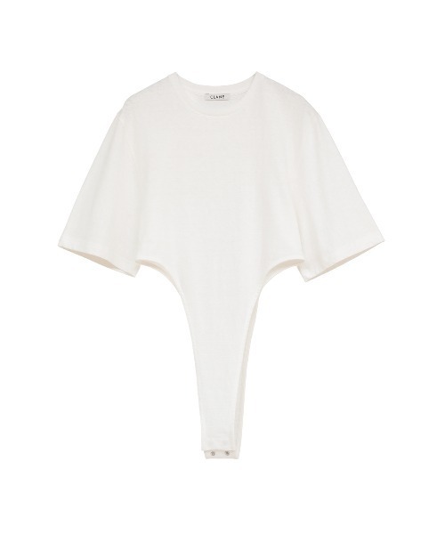 CLANE（クラネ）の「POWER SHOULDER BODYSUITS（Tシャツ/カットソー・レディース・ホワイト/グレー/ピンク・1/2）」の21枚目の写真