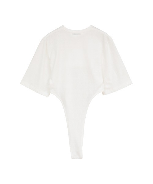 CLANE（クラネ）の「POWER SHOULDER BODYSUITS（Tシャツ/カットソー・レディース・ホワイト/グレー/ピンク・1/2）」の22枚目の写真