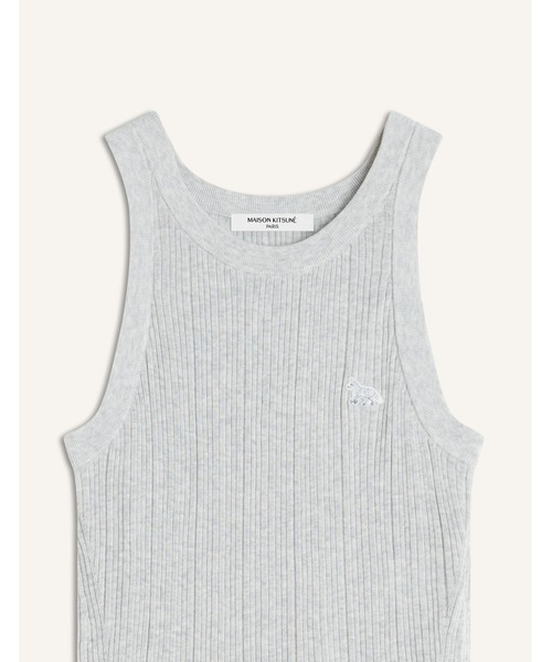 Maison Kitsune(メゾンキツネ)の「BABY FOX FINE RIB KNITTED TANK TOP(タンクトップ・レディース・ライトグレー・M/S/XS)」の4枚目の写真