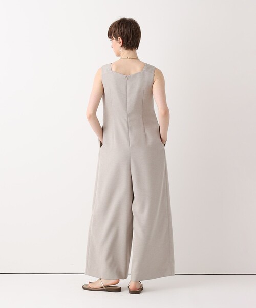 allureville（アルアバイル）の「リネンライクスクエアオールインワン（サロペット/オーバーオール・レディース・ベージュ/ブラック・2/1）」の9枚目の写真