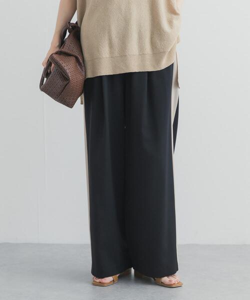 URBAN RESEARCH DOORS（アーバンリサーチドアーズ）の「サマーウールMIXラインパンツ（その他パンツ・レディース・ブラック/チャコールグレー・FREE）」の11枚目の写真