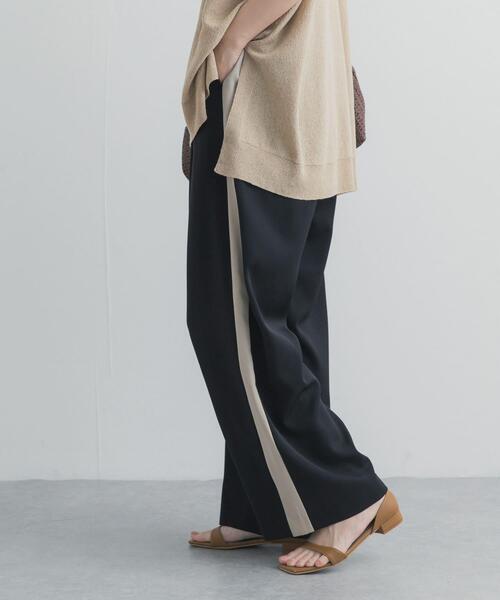 URBAN RESEARCH DOORS（アーバンリサーチドアーズ）の「サマーウールMIXラインパンツ（その他パンツ・レディース・ブラック/チャコールグレー・FREE）」の12枚目の写真