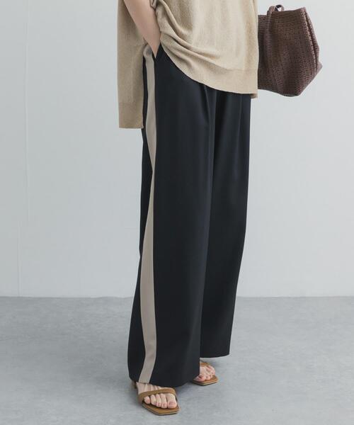 URBAN RESEARCH DOORS（アーバンリサーチドアーズ）の「サマーウールMIXラインパンツ（その他パンツ・レディース・ブラック/チャコールグレー・FREE）」の15枚目の写真