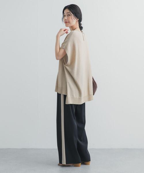 URBAN RESEARCH DOORS（アーバンリサーチドアーズ）の「サマーウールMIXラインパンツ（その他パンツ・レディース・ブラック/チャコールグレー・FREE）」の16枚目の写真