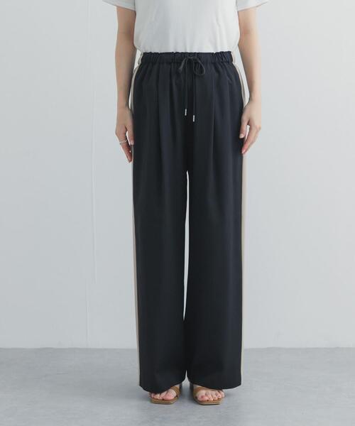 URBAN RESEARCH DOORS（アーバンリサーチドアーズ）の「サマーウールMIXラインパンツ（その他パンツ・レディース・ブラック/チャコールグレー・FREE）」の17枚目の写真