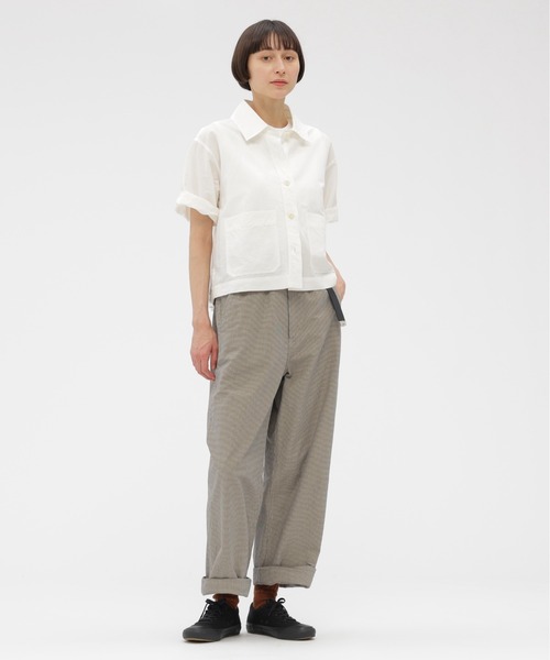 シャツ+ブラウス(半袖+袖なし) MHL. HIGHCOUNT COTTON LINEN MHL.（エムエイチエル）の「HIGHCOUNT COTTON LINEN（シャツ/ブラウス