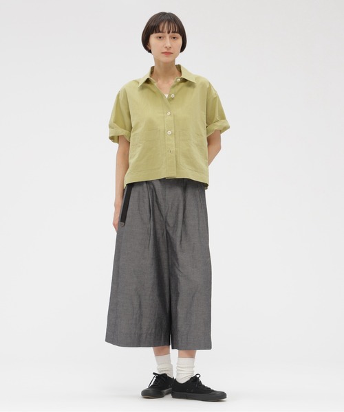 シャツ+ブラウス(半袖+袖なし) MHL. HIGHCOUNT COTTON LINEN MHL.（エムエイチエル）の「HIGHCOUNT COTTON LINEN（シャツ/ブラウス