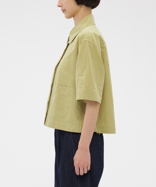 MHL.（エムエイチエル）の「HIGH COUNT DRY COTTON LINEN（シャツ/ブラウス・レディース・ホワイト/イエロー・2/1）」の9枚目の写真