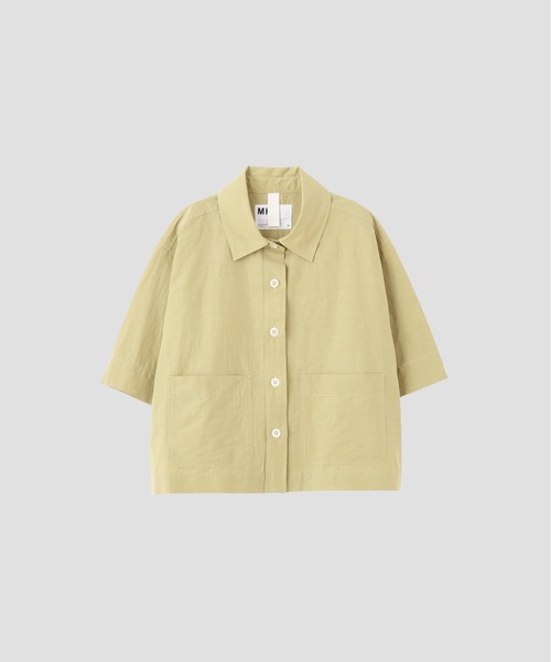 MHL.（エムエイチエル）の「HIGH COUNT DRY COTTON LINEN（シャツ/ブラウス・レディース・ホワイト/イエロー・2/1）」の10枚目の写真