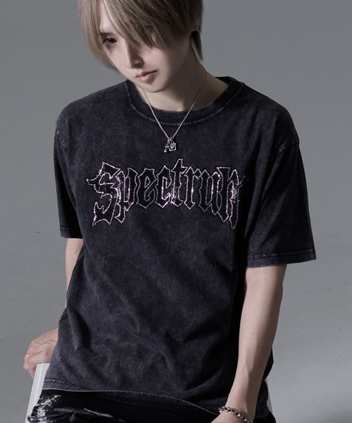 SILVER BULLET(シルバーバレット)の「『SILVER BULLET SELECT AP/シルバーバレットセレクト』ラインストーンロゴ半袖Tシャツ (Tシャツ/カットソー・メンズ・ブラック/ホワイト/ブラック系1・L/M)」の3枚目の写真