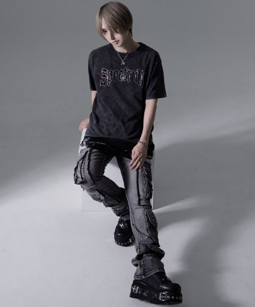 SILVER BULLET(シルバーバレット)の「『SILVER BULLET SELECT AP/シルバーバレットセレクト』ラインストーンロゴ半袖Tシャツ (Tシャツ/カットソー・メンズ・ブラック/ホワイト/ブラック系1・L/M)」の14枚目の写真