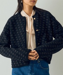Abahouse Devinette - 新品✨アバハウス ドゥヴィネット ＊ ウール ジャケット(F) Abahouse Devinette｜アバハウス ドゥヴィネットのノーカラー