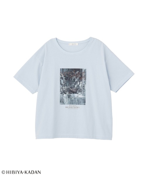 Green Parks(グリーンパークス)の「日比谷花壇コラボモノクロTEE(Tシャツ/カットソー・レディース・オフホワイト/サックスブルー・FREE)」の21枚目の写真