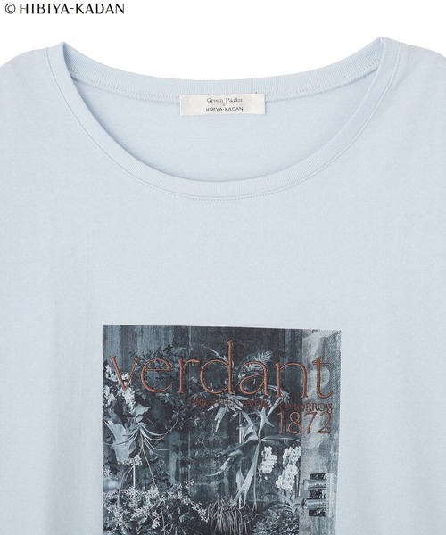 Green Parks(グリーンパークス)の「日比谷花壇コラボモノクロTEE(Tシャツ/カットソー・レディース・オフホワイト/サックスブルー・FREE)」の14枚目の写真