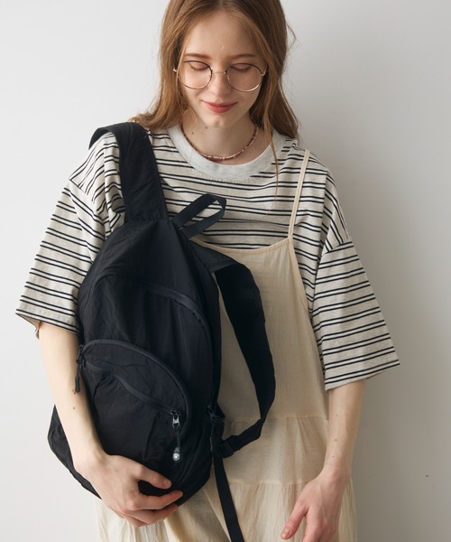Crisp（クリスプ）の「ripstop compact back pack / リップストップコンパクトバックパック（バックパック/リュック・レディース・ベージュ/ブラック・ONESIZE）」の21枚目の写真