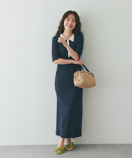 La boutique BonBon(ラブティックボンボン)の「【ヘルシー気分】ポロTEEワンピース(ワンピース・レディース・ライトグレー/ネイビー・FREE)」の17枚目の写真