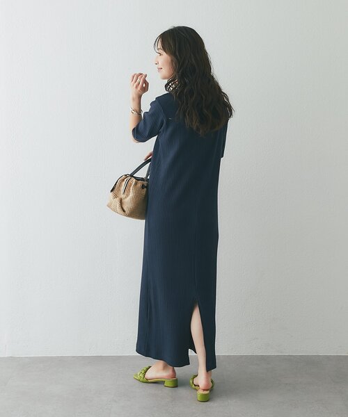 La boutique BonBon(ラブティックボンボン)の「【ヘルシー気分】ポロTEEワンピース(ワンピース・レディース・ライトグレー/ネイビー・FREE)」の15枚目の写真