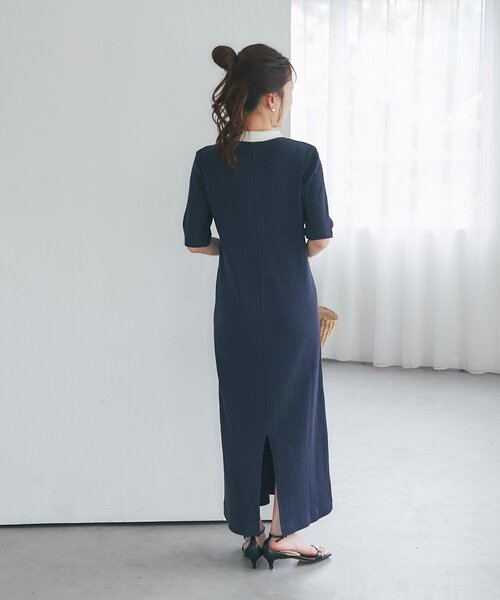 La boutique BonBon(ラブティックボンボン)の「【ヘルシー気分】ポロTEEワンピース(ワンピース・レディース・ライトグレー/ネイビー・FREE)」の10枚目の写真