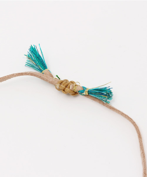 チャイハネ（チャイハネ）の「【チャイハネ】シェリト ドロップネックレス（ネックレス・レディース・ブルー/ピンク・FREE）」の5枚目の写真