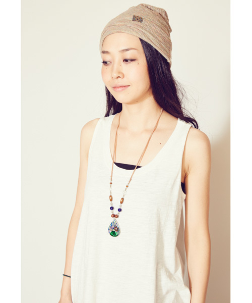 チャイハネ（チャイハネ）の「【チャイハネ】シェリト ドロップネックレス（ネックレス・レディース・ブルー/ピンク・FREE）」の7枚目の写真